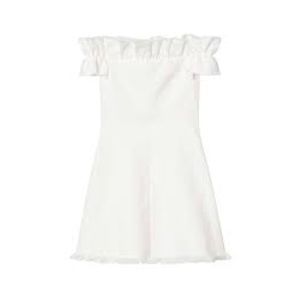 Rebecca Taylor Snow White Off the Shoulder Ruffled Mini dress Raw hem size 0 XS